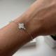 Pulseira Regulável Três Trevos em Prata 925